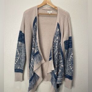 Lucky Brand Flyaway Boho Sweater Cardigan Size Large